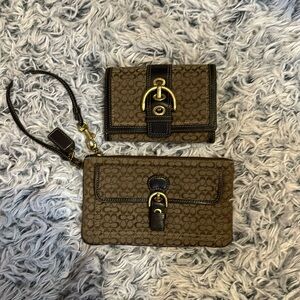 Small Mono Buckle Coach Wallets